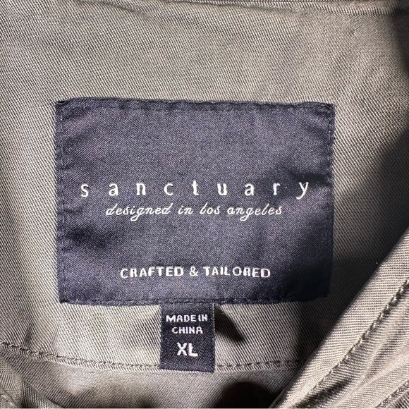 Anthropologie Sanctuary Safari Military Green Drawstring Utility Jacket Size XL - Picture 8 of 10